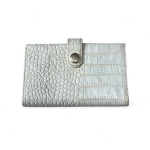 Vintage Ralph Lauren white and gold crocodile print leather wallet